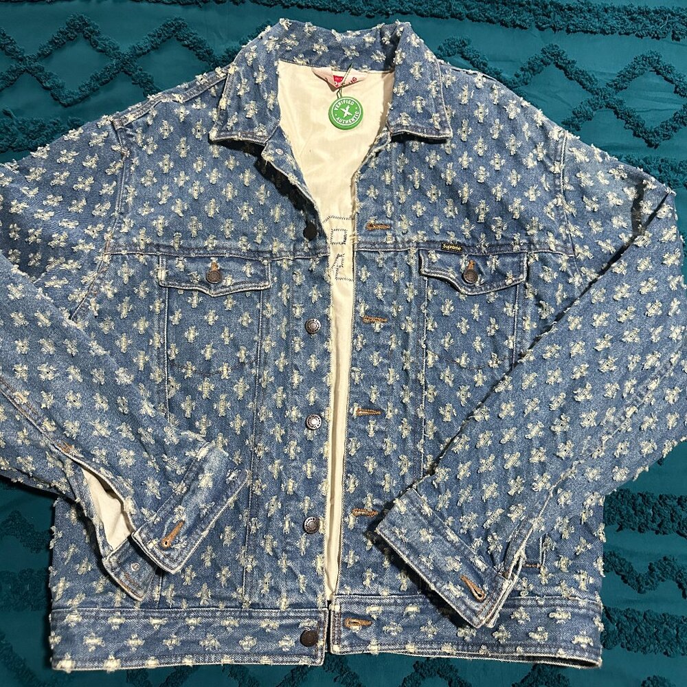 Supreme Hole Punch Denim Trucker Jacket - Picture 1 of 10